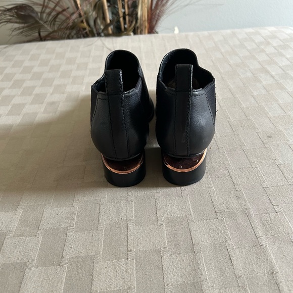 Alexander Wang Rose Gold Lift Heel Kori Leather Ankle Booties - Picture 5 of 13